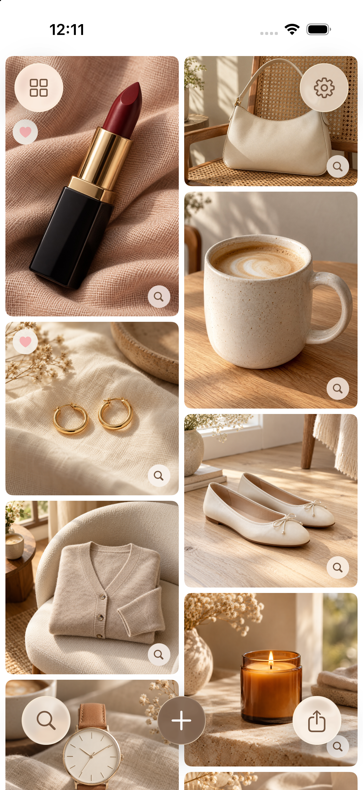 Your wishlist in a photo gallery in PickanWish